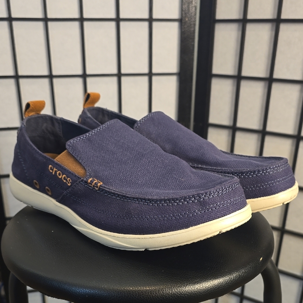 CROCS 11270 Men's Navy Slip-On Loafers - Size 11